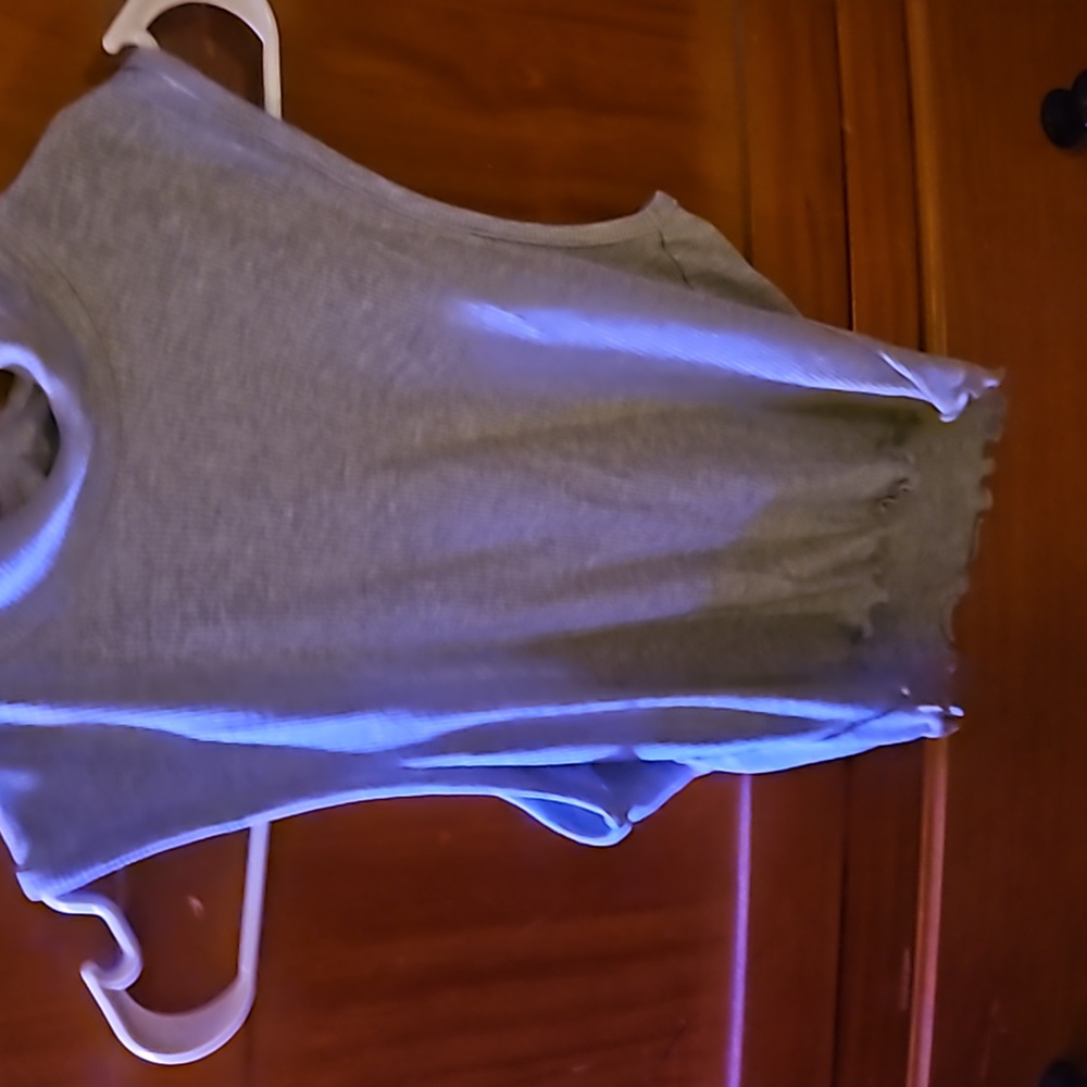 Gray crop top